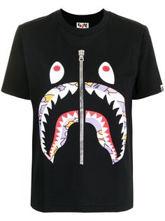 A BATHING APE® футболка Shark с камуфляжным принтом