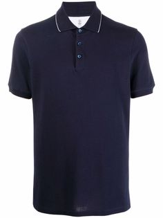 Brunello Cucinelli рубашка поло с отделкой в полоску