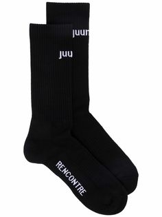 Juun.J носки в рубчик с логотипом