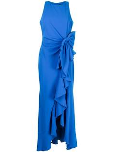 Badgley Mischka платье макси с оборками