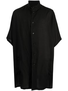 Yohji Yamamoto рубашка с воротником-стойкой
