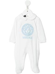 Versace Kids комбинезон для новорожденного с логотипом
