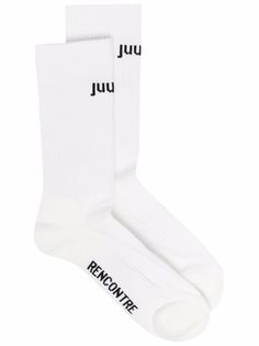 Juun.J носки в рубчик с логотипом