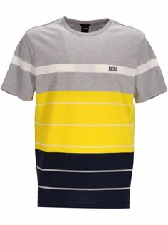 Boss Hugo Boss полосатая футболка в стиле колор-блок