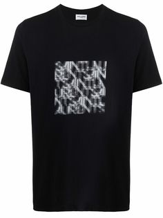 Saint Laurent футболка с графичным принтом