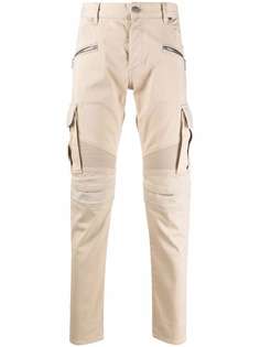 Balmain джинсы карго с тиснением