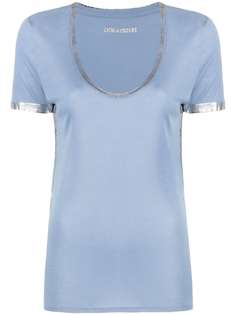 Zadig&Voltaire футболка с контрастной отделкой