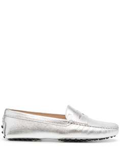 Tods лоферы с эффектом металлик Tod`S