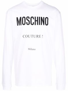 Moschino футболка с длинными рукавами и логотипом
