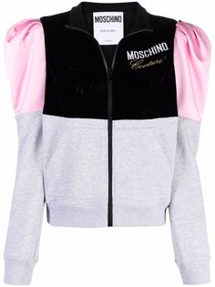 Moschino худи Couture в стиле колор-блок с логотипом