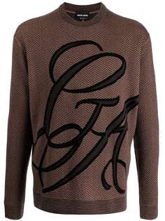 Giorgio Armani шерстяной джемпер с логотипом
