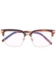 Hublot Eyewear солнцезащитные очки в квадратной полуоправе