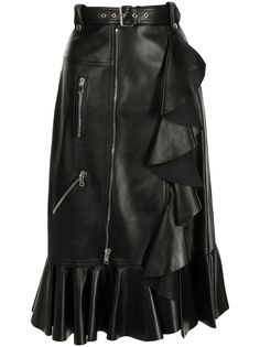 Alexander McQueen юбка с завышенной талией и оборками