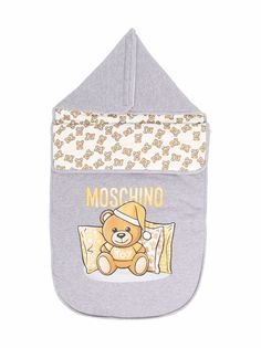 Moschino Kids конверт Teddy Bear с логотипом