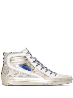 Golden Goose высокие кеды с блестками