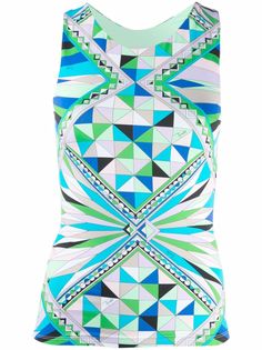 Emilio Pucci укороченный спортивный топ с графичным принтом
