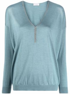 Brunello Cucinelli трикотажный топ с декором Monili
