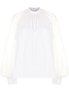 MSGM блузка с прозрачными рукавами