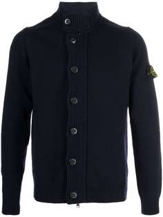 Stone Island джемпер на пуговицах с нашивкой-логотипом