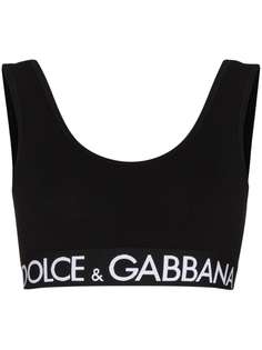 Dolce & Gabbana спортивный бюстгальтер с логотипом