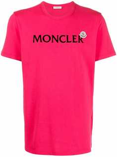 Moncler футболка с нашивкой-логотипом