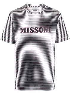 Missoni футболка в полоску с логотипом
