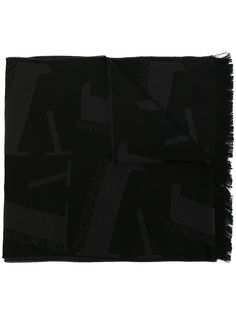 Emporio Armani шерстяной шарф с логотипом
