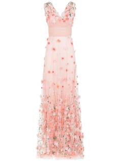 Dolce & Gabbana вечернее платье макси с цветочным декором
