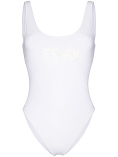 Fendi купальник с вышитым логотипом
