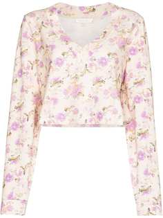 LoveShackFancy блузка Tamika с цветочным принтом