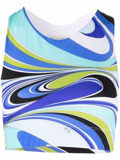 Emilio Pucci укороченный топ с принтом Vortici