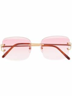 Cartier Eyewear солнцезащитные очки в квадратной оправе с эффектом градиента