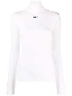 Off-White LS SECOND SKIN TURTLENECK WHITE BLACK