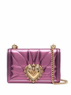 Dolce & Gabbana сумка на плечо с эффектом металлик и логотипом