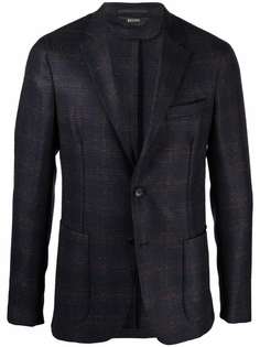 Z Zegna шерстяной пиджак в клетку