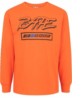 A BATHING APE® футболка Motor Sport с длинными рукавами