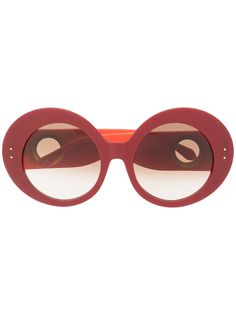 Linda Farrow солнцезащитные очки Danyale в массивной оправе