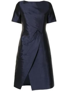 Christian Dior присборенное шелковое платье pre-owned