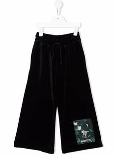 Kenzo Kids широкие брюки с нашивкой-логотипом