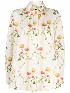 Simone Rocha рубашка с цветочным принтом