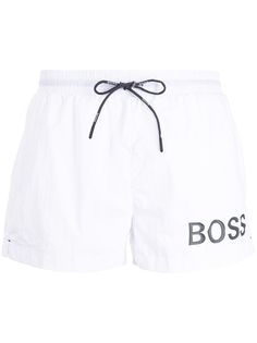 BOSS плавки-шорты с кулиской и логотипом