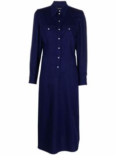 Isabel Marant платье-рубашка длины миди с длинными рукавами