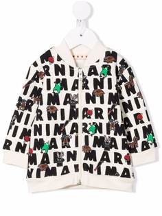 Marni Kids бомбер с графичным принтом