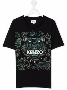 Kenzo Kids футболка с принтом Tiger