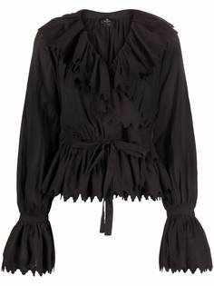 ETRO блузка с кружевной отделкой