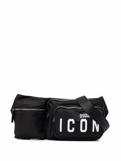 Dsquared2 поясная сумка с карманами и принтом Icon