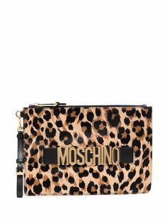 Moschino клатч с леопардовым принтом