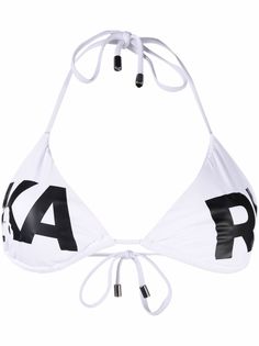 Karl Lagerfeld лиф бикини с треугольными чашками и логотипом