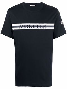 Moncler футболка с вышитым логотипом