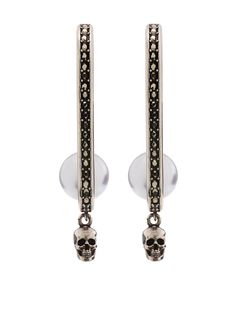 Alexander McQueen серьги-подвески Pearly Skull